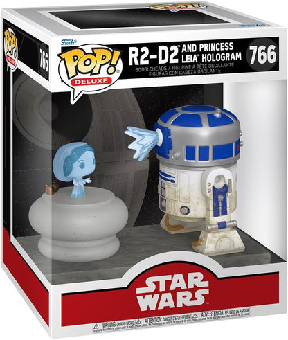 Pop! Deluxe: Star Wars: R2 - D2 and Princess Leia Hologram