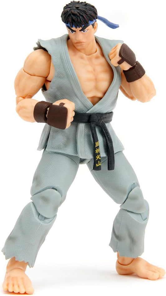 Street Fighter II 6" Ryu (Player 2) Action Figure, Toys for Kids and Adults