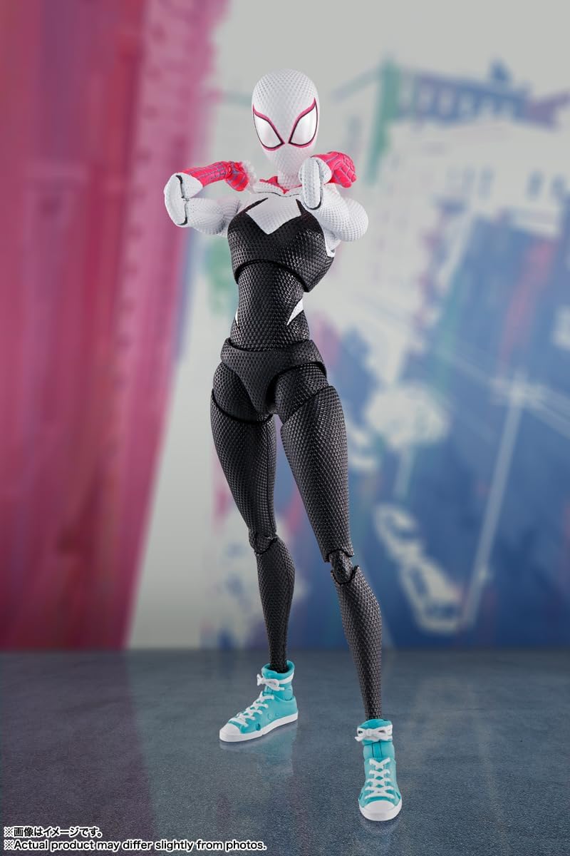 TAMASHII NATIONS - Spider-Man: Across The Spider-Verse - Spider-Gwen (Spider-Man: Across The Spider-Verse), Bandai Spirits S.H.Figuarts Action Figure