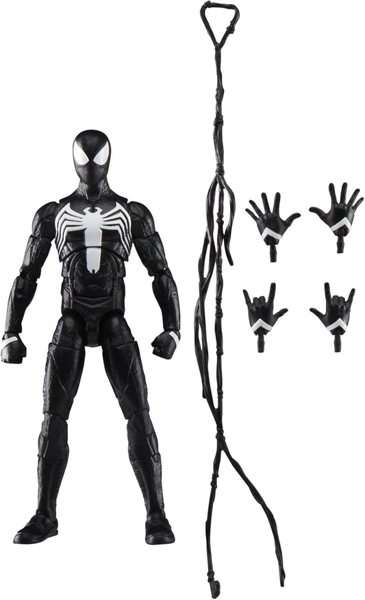 Spider-Man Marvel Legends Series Gamerverse Peter Parker Black Suit, 2 Video Game-Inspired Collectible 6 Inch Action Figure