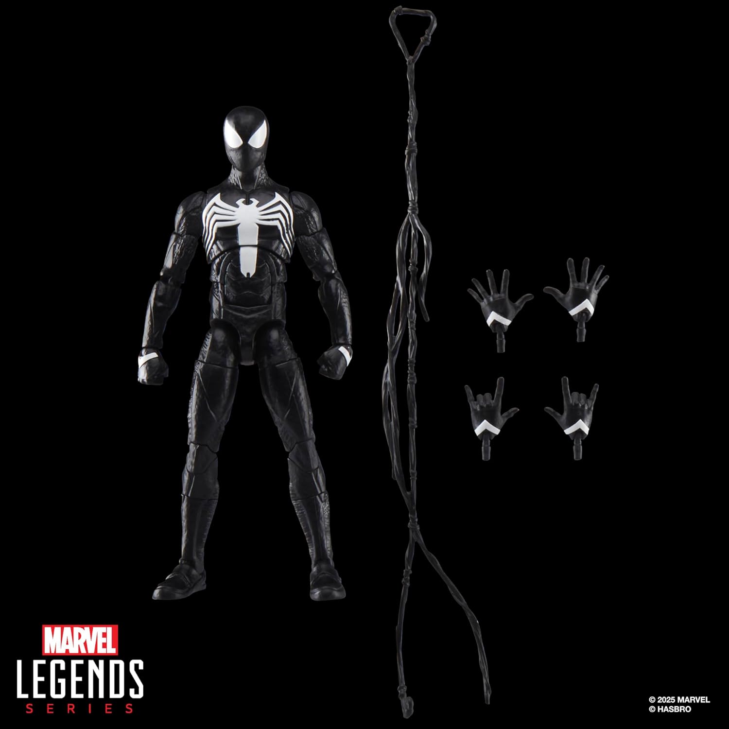 Spider-Man Marvel Legends Series Gamerverse Peter Parker Black Suit, 2 Video Game-Inspired Collectible 6 Inch Action Figure