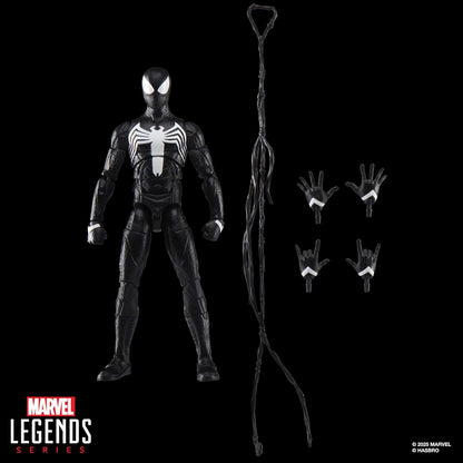 Spider-Man Marvel Legends Series Gamerverse Peter Parker Black Suit, 2 Video Game-Inspired Collectible 6 Inch Action Figure