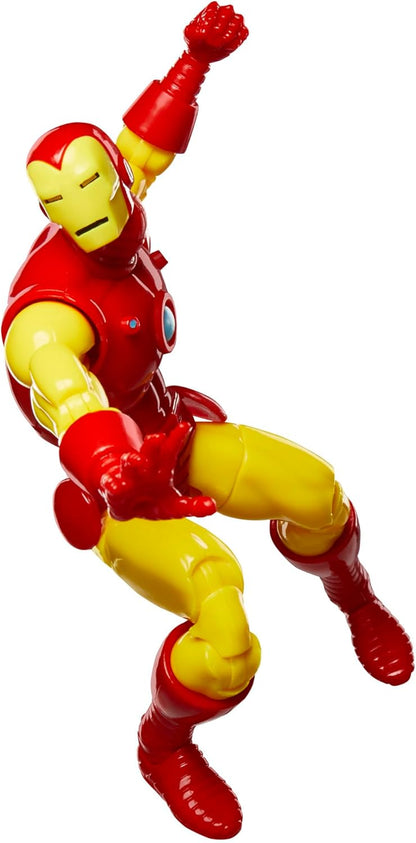 Marvel Legends Series Iron Man, Avengers Retro Comics Secret Wars Collectible 6 Inch Action Figure with Shield