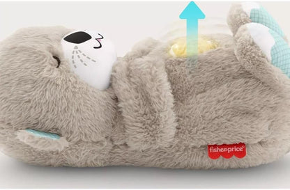 Fisher-Price Baby Toy Soothe 'n Snuggle Otter Portable Plush Sound Machine with Music Lights & Breathing Motion for Newborns 0+ Months