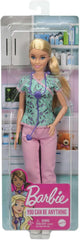 Barbie Careers Fashion Doll & Accessory, Nurse Wearing Print Top, Pink Pants & White Shoes with Stethoscope
