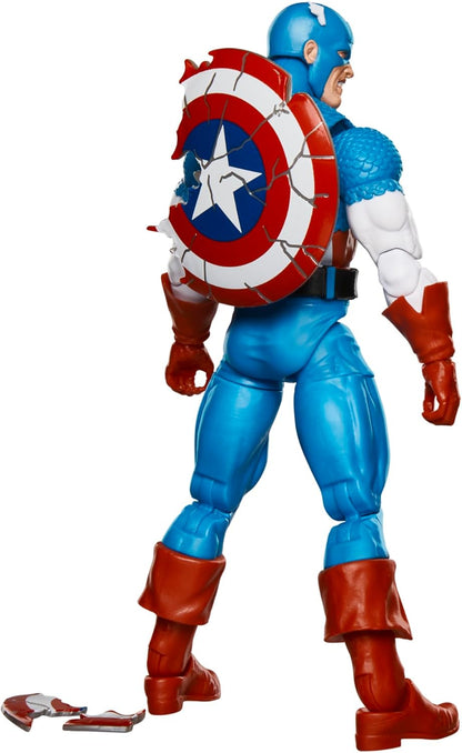 Marvel Legends Series Captain America, Avengers Retro Comics Secret Wars Collectible 6 Inch Action Figure with Shield