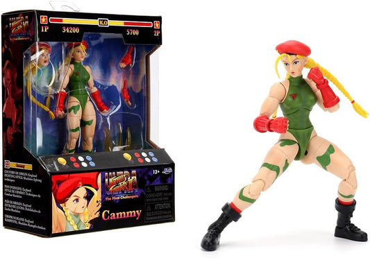 Collectible Figures Compatible with Jada Toys Street Fighter II Cammy Action Figure, 6 inches, 1:12 Scale, Interchangeable Heads, Hands & Accessories 34690