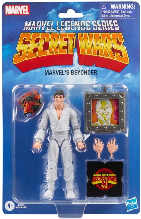 Marvel Legends Series Beyonder, Retro Super Heroes Secret Wars Comics Collectible 6 Inch Action Figure with Shield