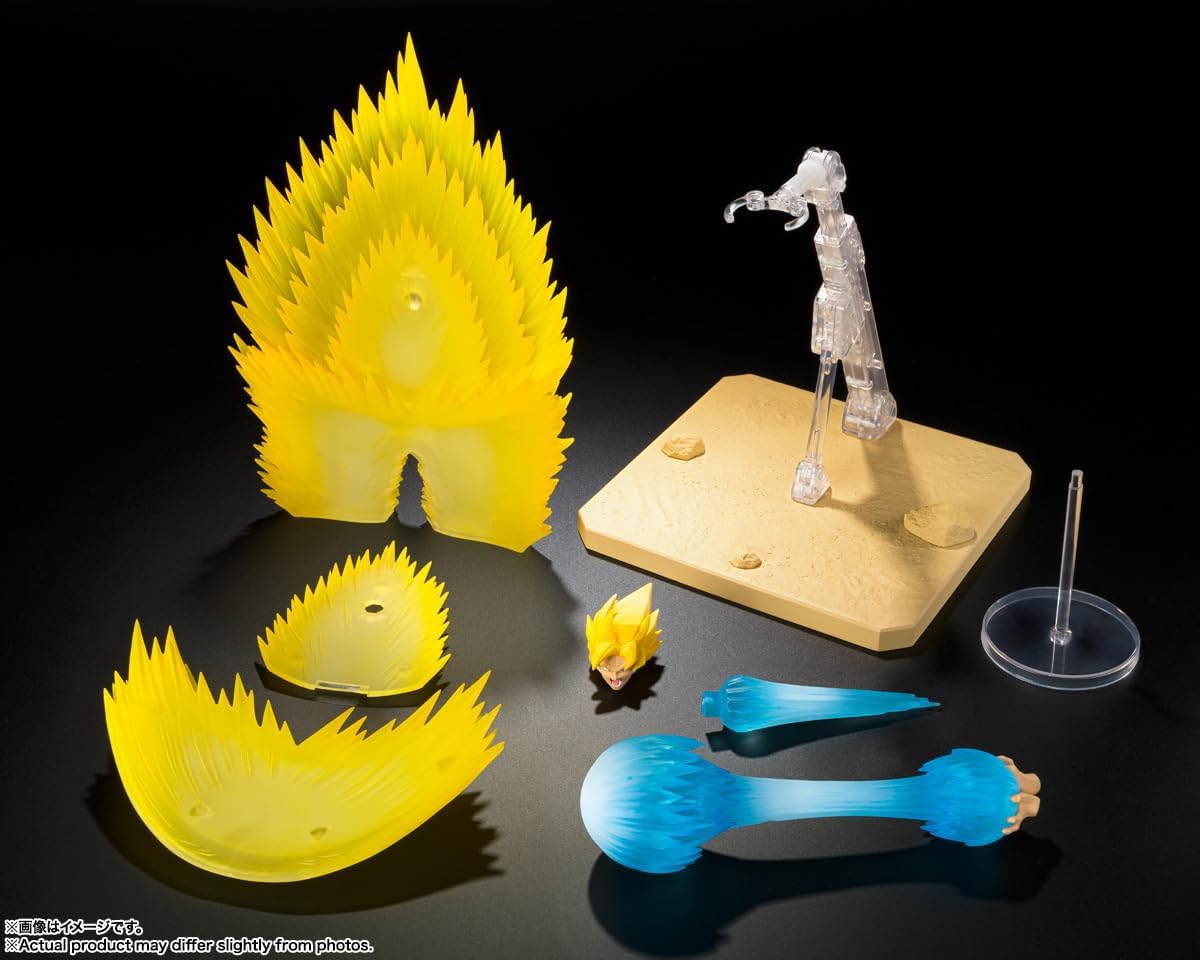 TAMASHII NATIONS - Dragon Ball Z - Super Saiyan Son Goku's Effect Parts Set - Teleport Kamehameha -, Bandai Spirits S.H.Figuarts Action Figure