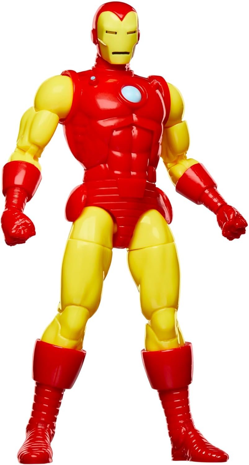 Marvel Legends Series Iron Man, Avengers Retro Comics Secret Wars Collectible 6 Inch Action Figure with Shield