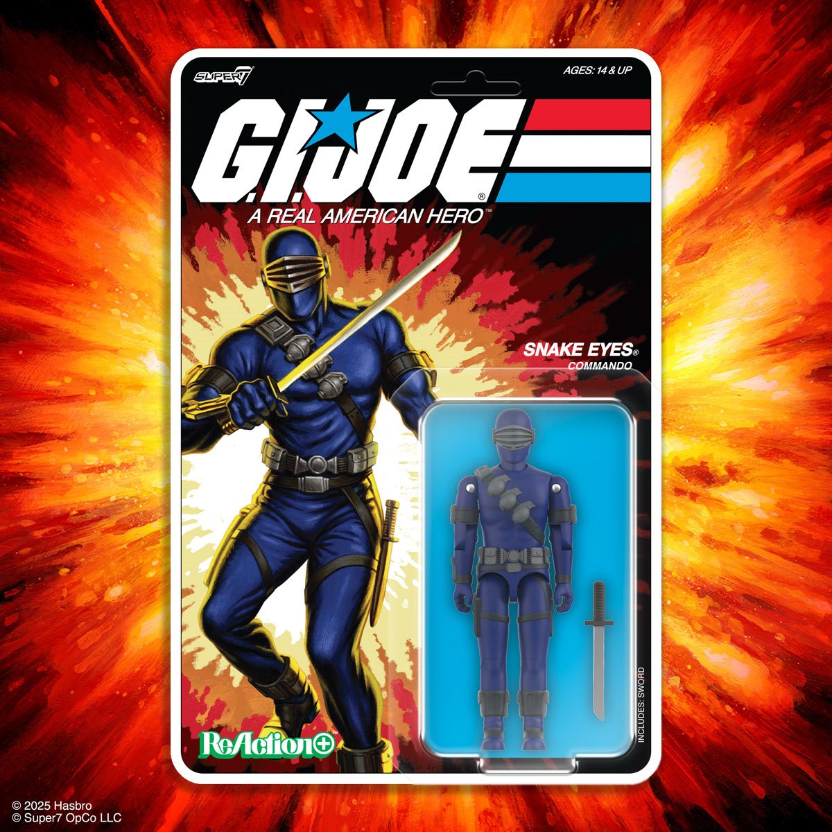 G.I. Joe Snake Eyes (Cartoon) 3 3/4-Inch ReAction+ Figure