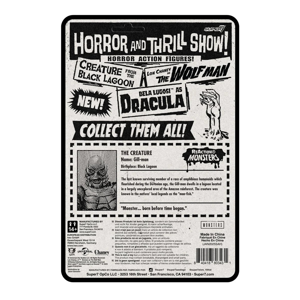 Universal Monsters Creature from the Black Lagoon 3 3/4-inch ReAction+ Figure