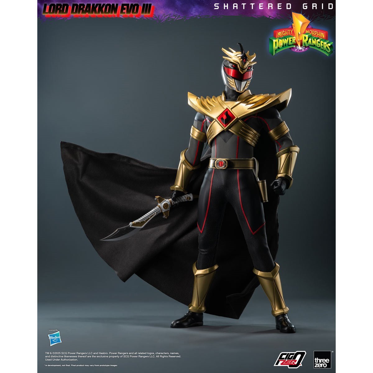 Mighty Morphin Power Rangers: Shattered Grid Lord Drakkon Evo III FigZero 1:6 Scale Action Figure