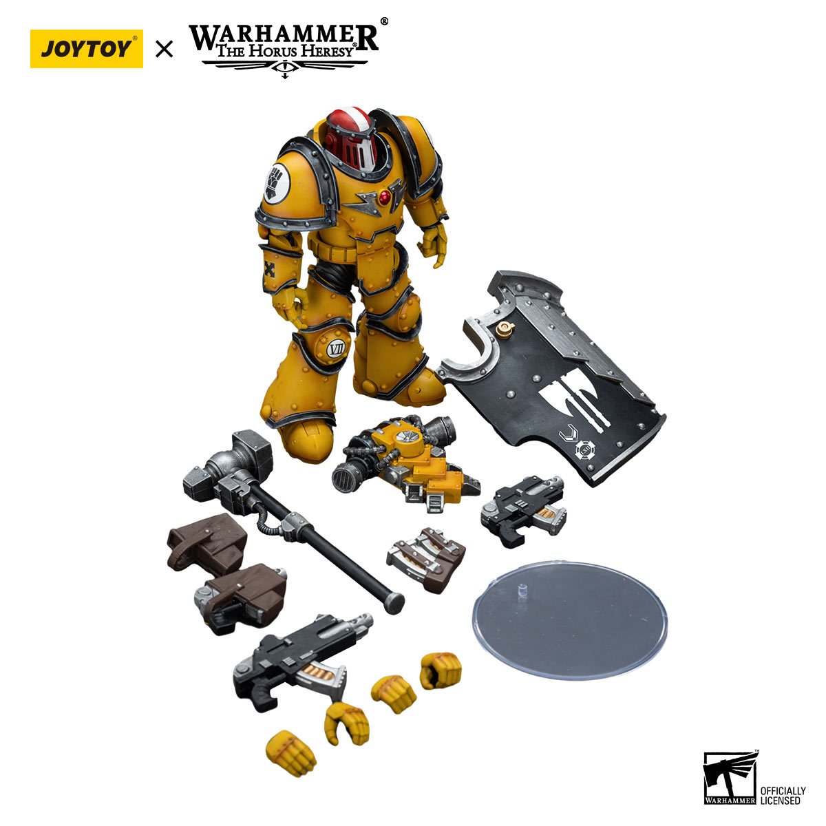Warhammer 40,000 Imperial Fists Legion MkIII Breacher Squad Sergeant Thunder Hammer 1:18 Scale Action Figure