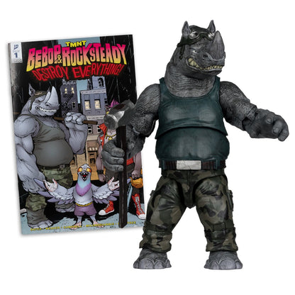 Teenage Mutant Ninja Turtles Page Punchers Wave 2 Rocksteady 5-Inch Scale Action Figure with Comic