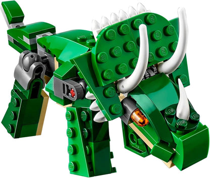 LEGO Creator 3 in 1 Mighty Dinosaur Toy, Transforms from T. rex to Triceratops to Pterodactyl Dinosaur Figures