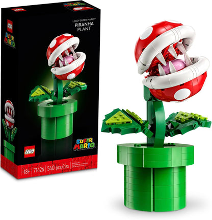 LEGO Super Mario Piranha Plant, Build and Display Authentically Detailed Posable Figure