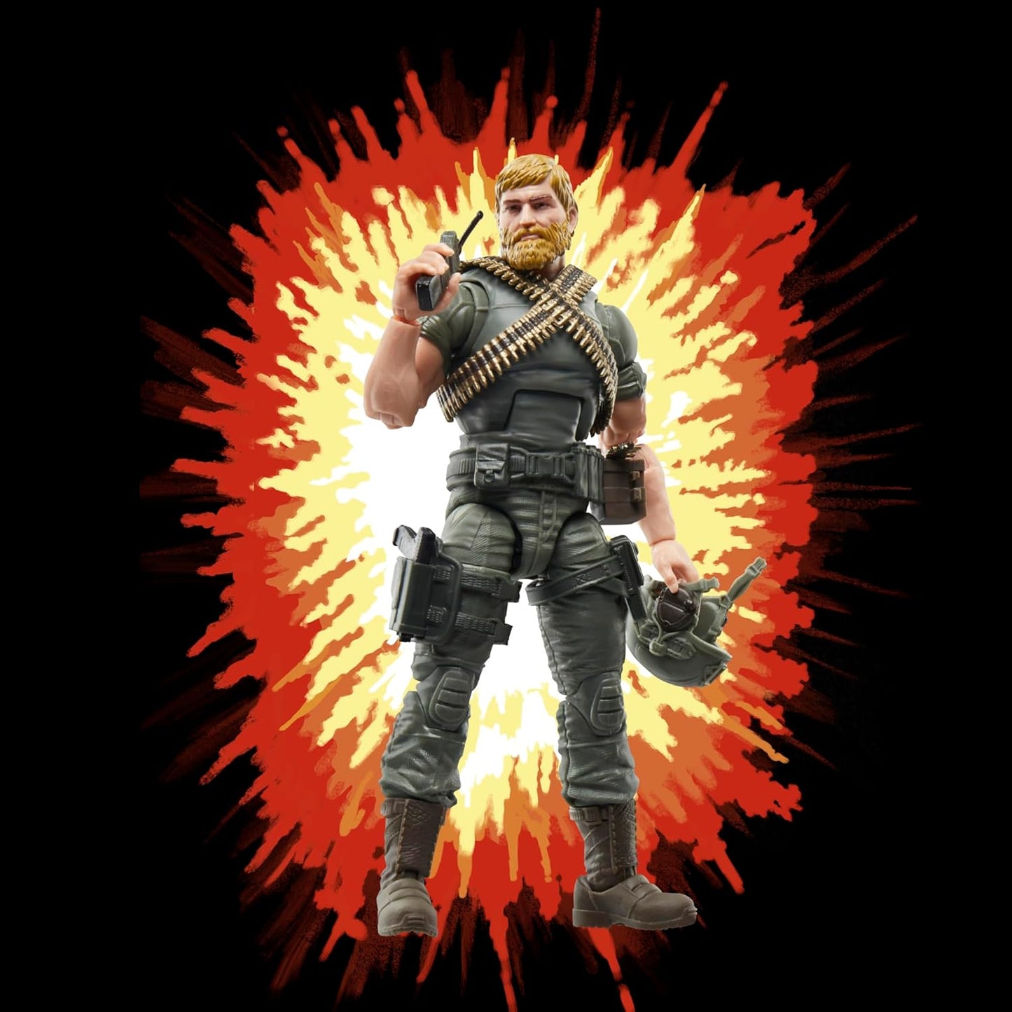 G.I. Joe Classified Series Retro Cardback Craig “Rock ’N Roll” McConnel, Collectible 6 Inch Action Figure with 9 Accessories