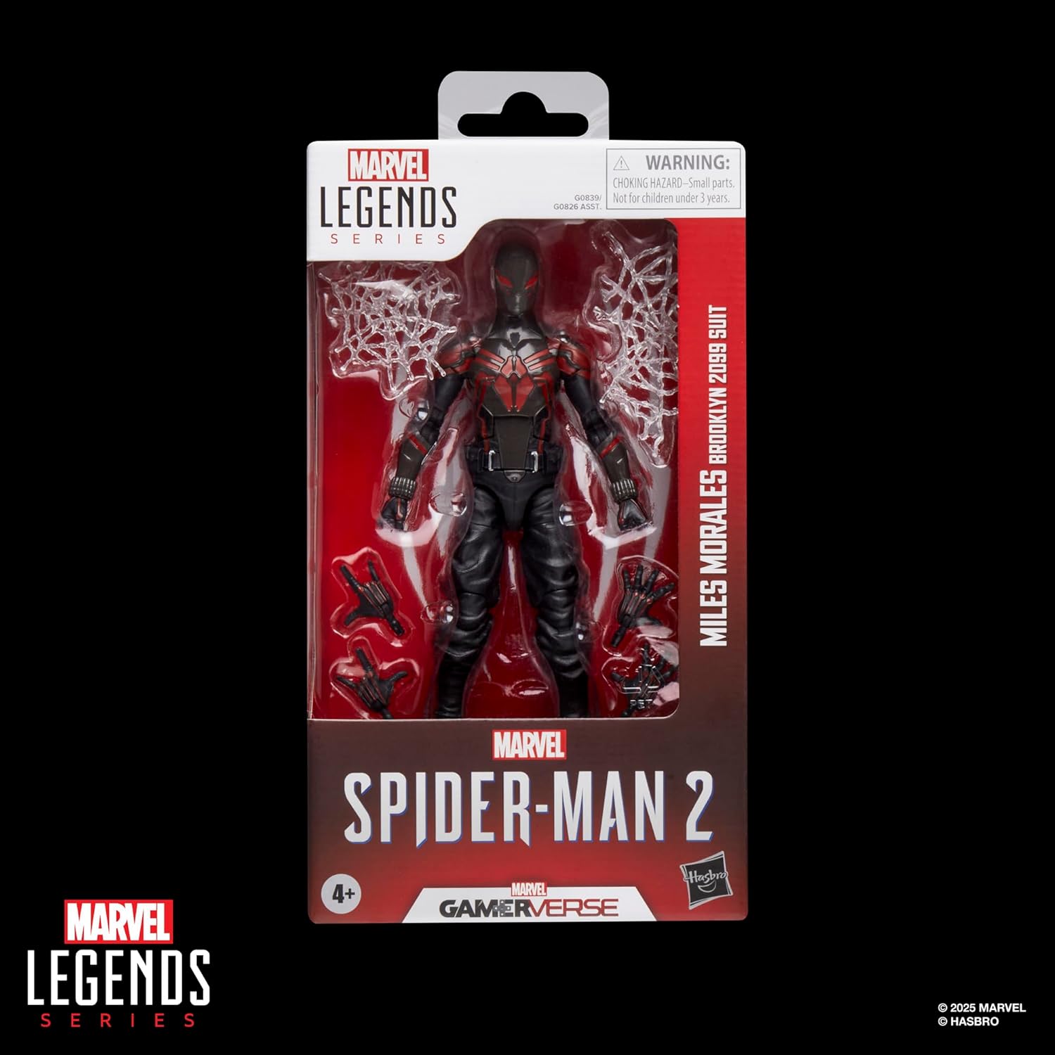 Spider-Man Marvel Legends Series Gamerverse Miles Morales Brooklyn 2099 Suit, 2 Video Game -Inspired Collectible 6 Inch Action Figure