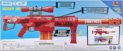 NERF Fortnite Heavy SR Blaster Scope, Big Blaster, 6 Mega Darts, 6-Dart Clip, Kids Toy Foam Blasters, Fortnite Toys for Boys and Girls