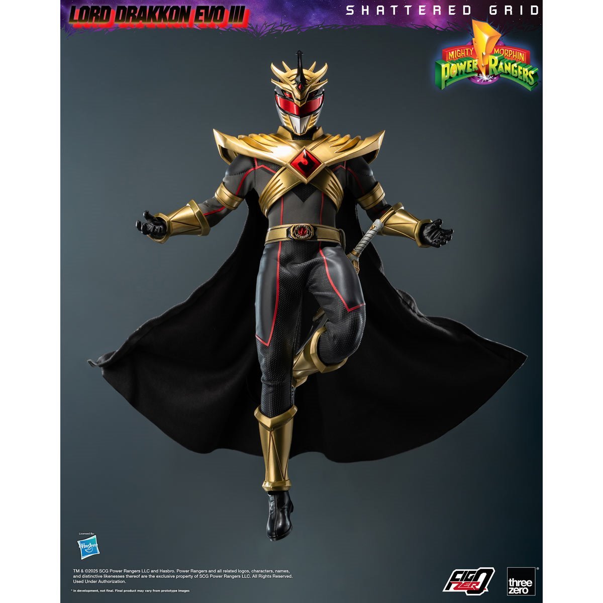 Mighty Morphin Power Rangers: Shattered Grid Lord Drakkon Evo III FigZero 1:6 Scale Action Figure