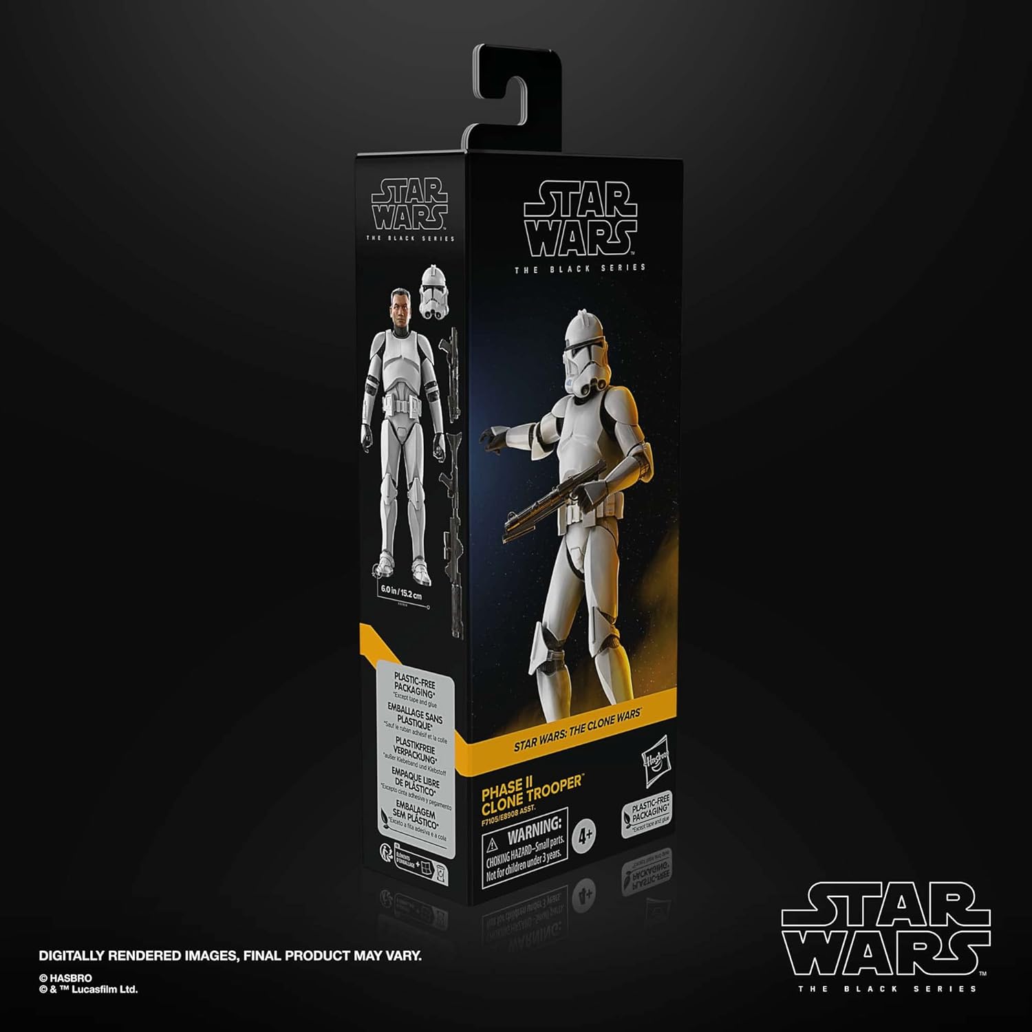 STAR WARS The Black Series Phase II Clone Trooper, The Clone Wars 6-Inch Action Figures, Ages 4 and Up