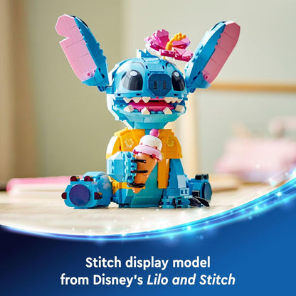 LEGO Disney Stitch Toy Building Kit, Buildable Figure with Ice Cream Cone