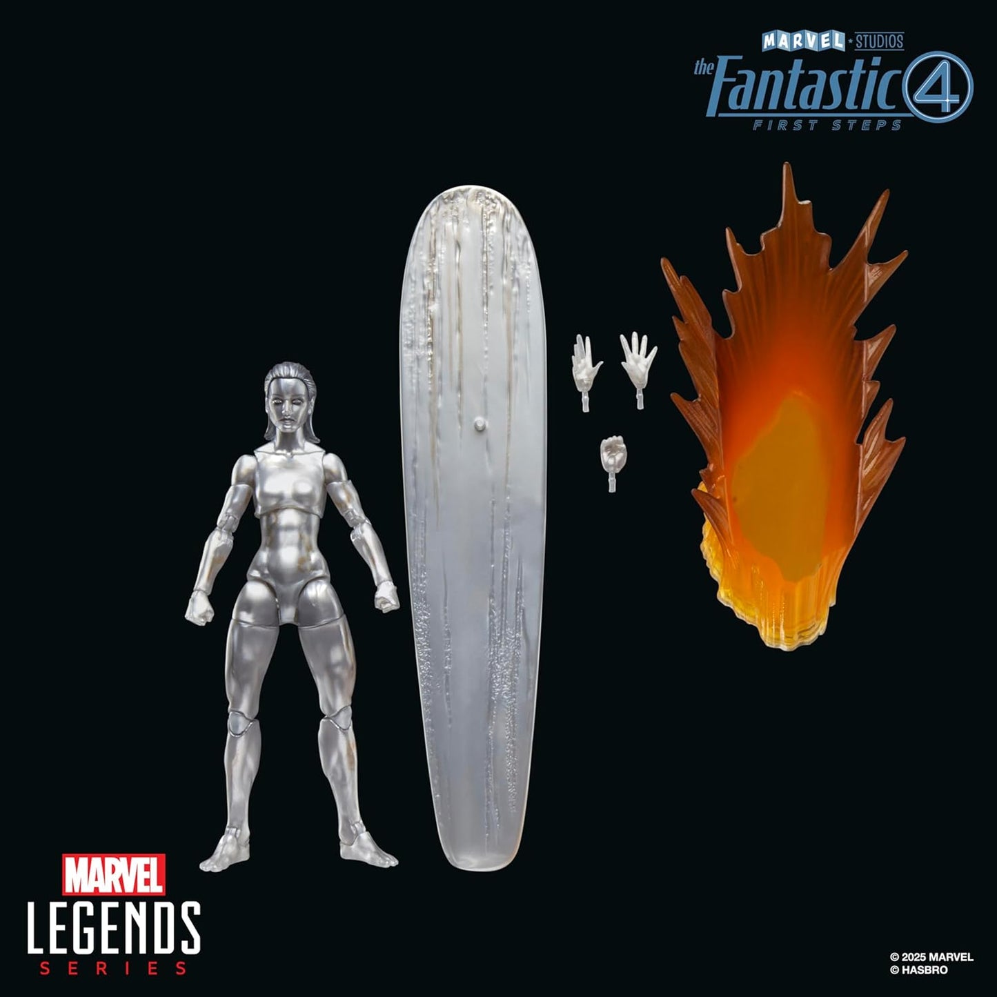 Marvel Legends Series Silver Surfer, The Fantastic Four: First Steps Movie Collectible 6 Inch Action Figure
