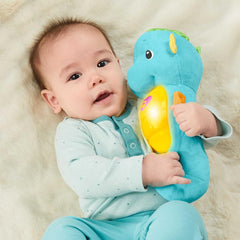 Fisher-Price Musical Baby Toy, Soothe & Glow Seahorse, Plush Sound Machine with Lights & Volume Control for Newborns