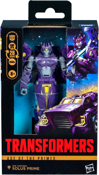 Transformers Age of The Primes Deluxe Class The Thirteen Solus Prime, 5.5-inch Converting Action Figure