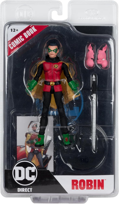 DC Direct Page Punchers Robin (Batman: Reborn) Figure with Comic