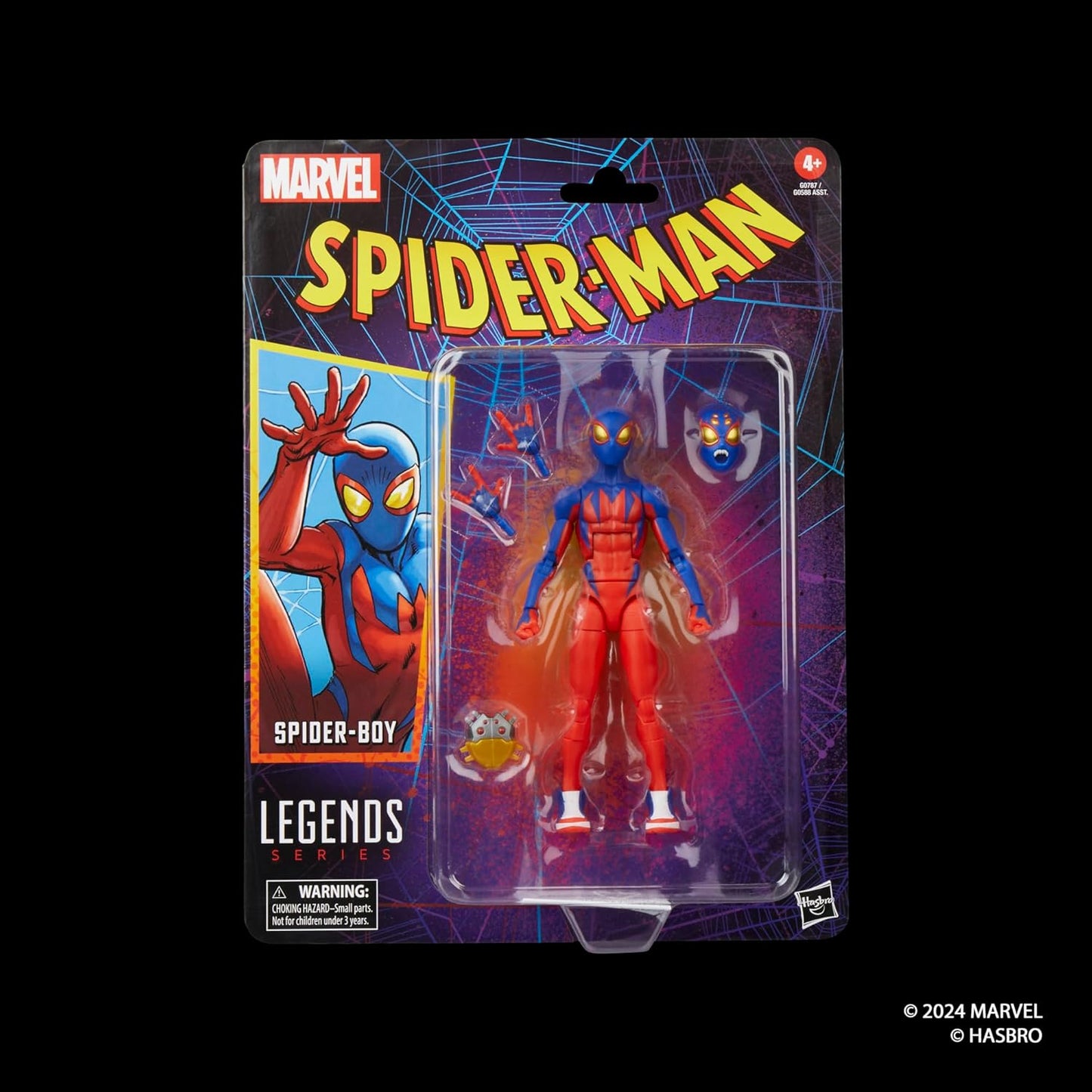 Marvel Legends Series Spider-Boy, Retro Comics Collectible 6-Inch Scale Action Figure