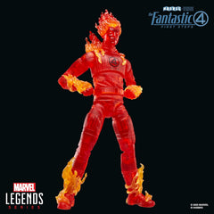 Marvel Legends Series Human Torch, The Fantastic Four: First Steps Johnny Storm Movie Collectible 6 Inch Action Figure