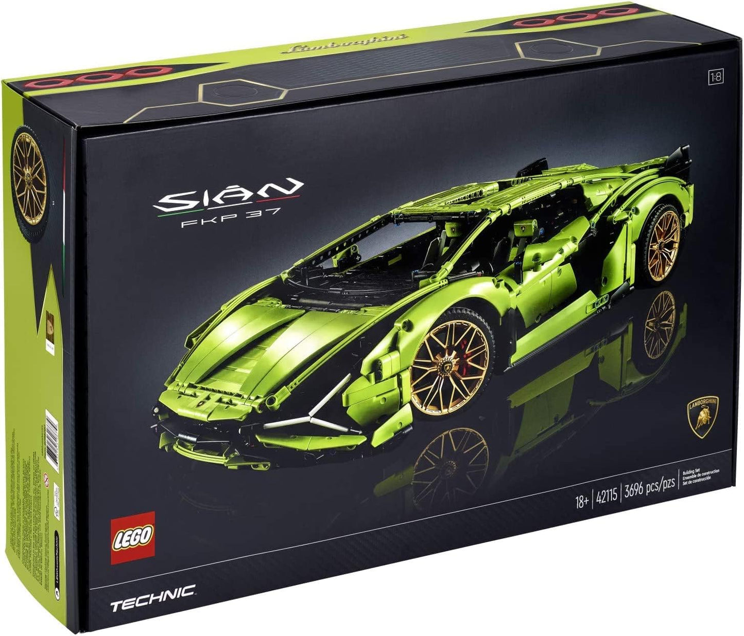 LEGO Technic Lamborghini Sián FKP 37 42115 Building Set - Classic Super Car Model Kit, Exotic Eye-Catching Display
