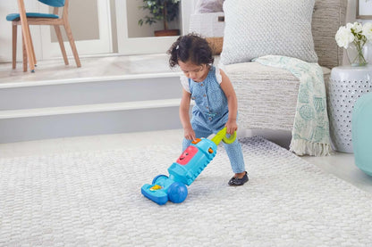 Fisher-Price Toddler Toy Laugh & Learn Light-Up Learning Vacuum Musical Push Along for Pretend Play Infants Ages 1+ Years
