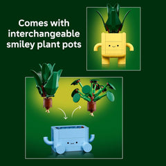 LEGO Botanicals Happy Plants Building Toys - Bedroom or Dorm Room Decor