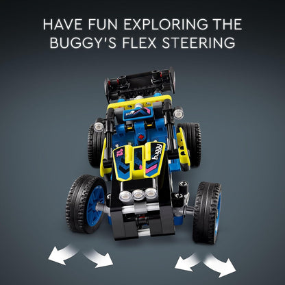 LEGO Technic Off-Road Race Buggy Buildable Car Toy Featuring Moving 4-Cylinder Engine and Working Suspension