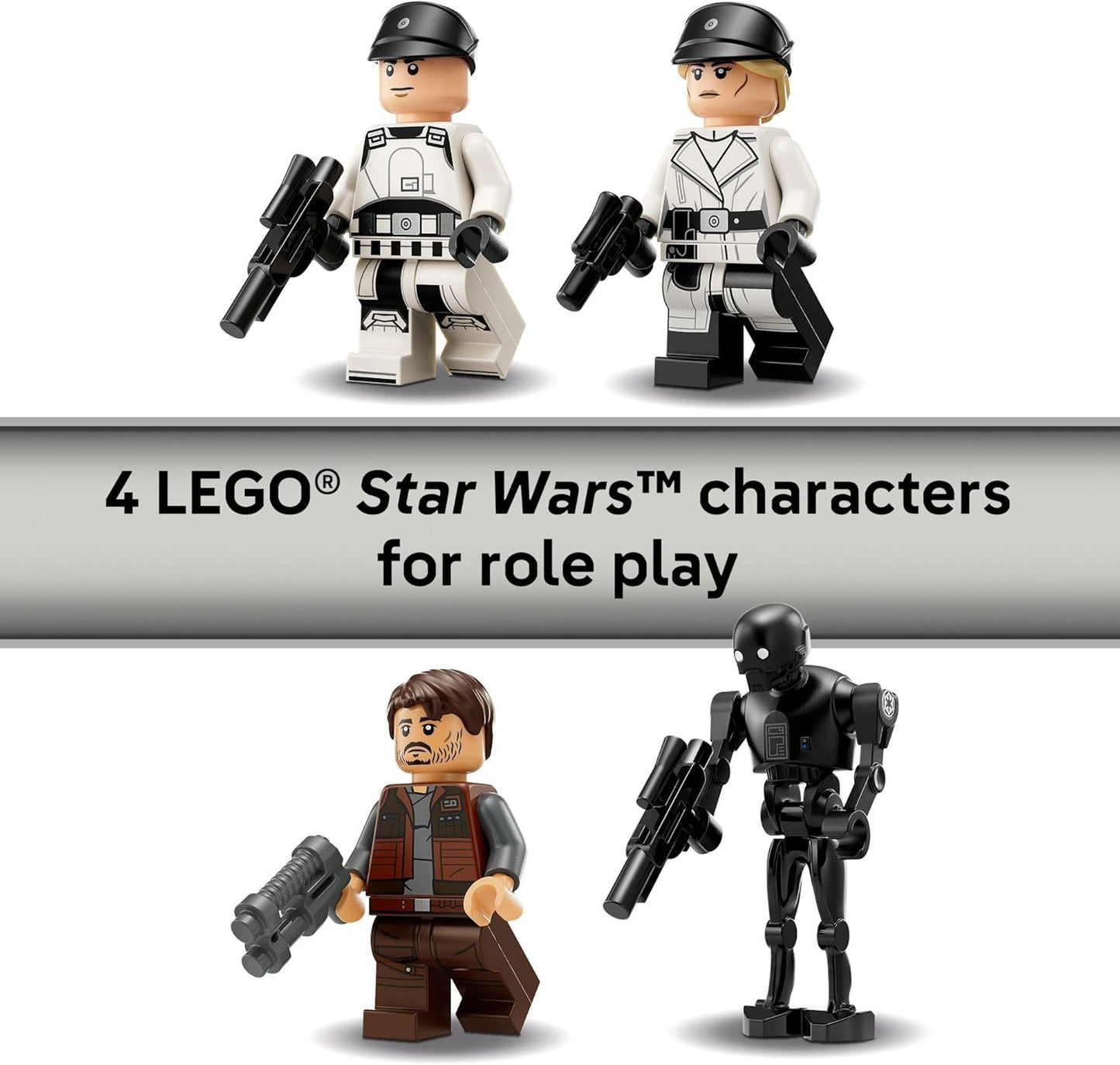LEGO Star Wars Rebel U-Wing Starfighter Building Set - Includes Cassian Andor, Dedra Meero and K-2SO - Model Action Toy