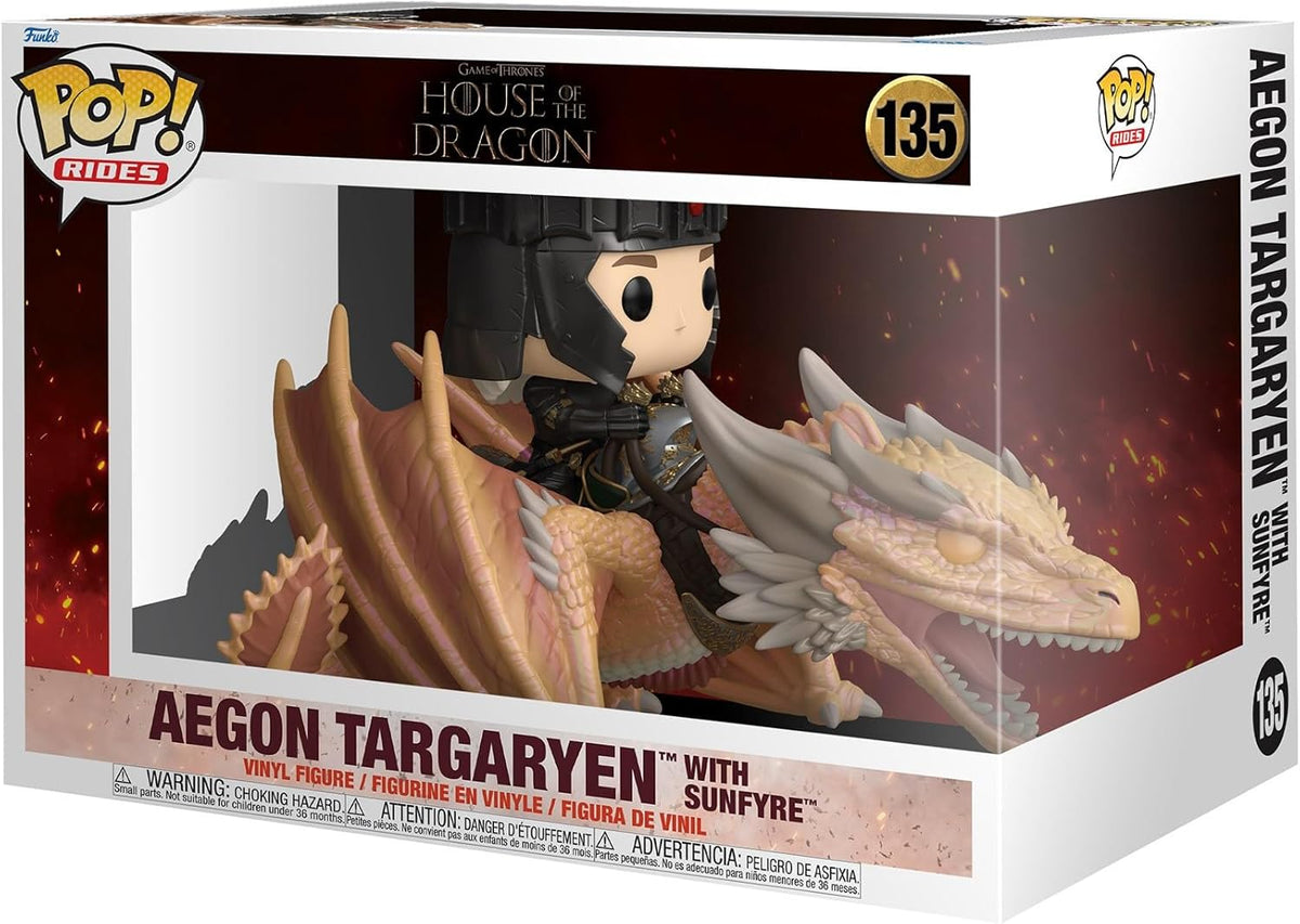 [Pre-Order] Pop! Rides: House of The Dragon - Aegon Targaryen with Sunfyre