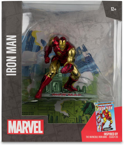 McFarlane Toys - Marvel Iron Man 1:10th Scale Posed Figure with Scene (The Invincible Iron Man #126)
