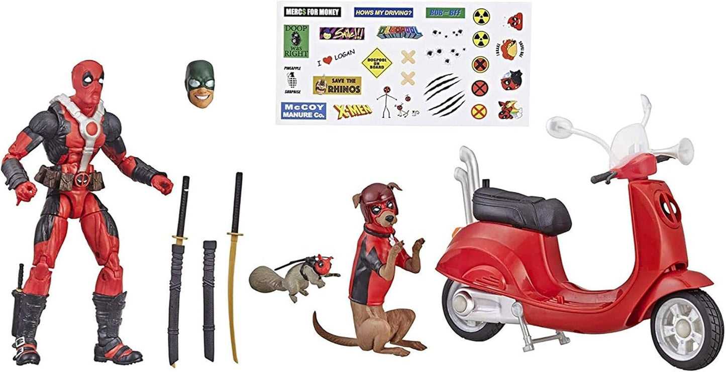 Marvel Legends Series Deadpool Corps Comics Collectible 6 Inch Action Figure & Vehicle, Includes Dogpool & Squirrelpool