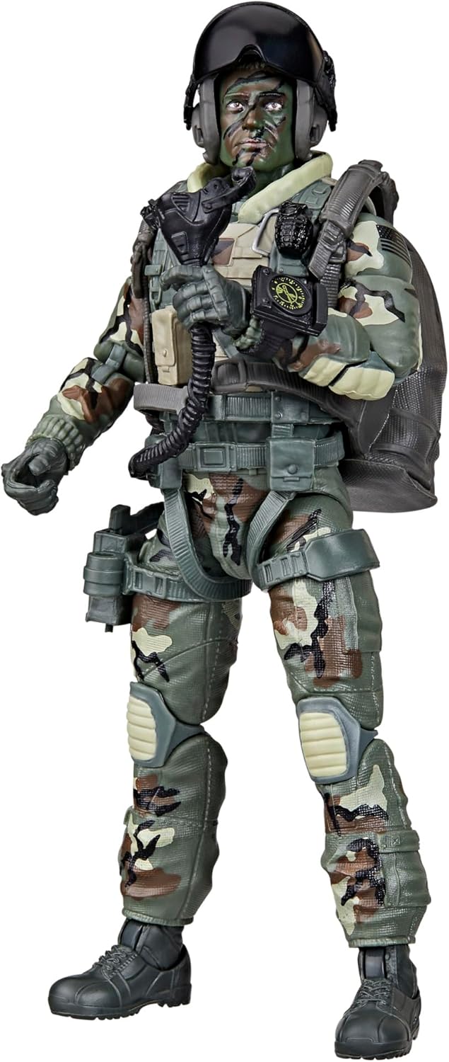 G.I. Joe Classified Series 60th Anniversary Action Pilot - Halo (High Altitude Low Opening) Jumper Action Figure with Parachute