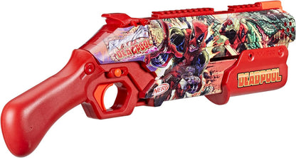 Nerf Marvel Deadpool Blaster, 16 Nerf Rival Accu-Rounds, Pump Action, Breech Load, Gifts for Teens, 14+