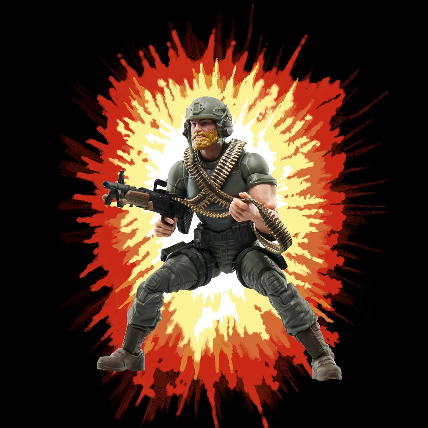 G.I. Joe Classified Series Retro Cardback Craig “Rock ’N Roll” McConnel, Collectible 6 Inch Action Figure with 9 Accessories