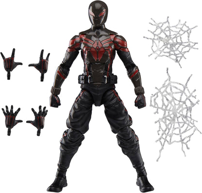 Spider-Man Marvel Legends Series Gamerverse Miles Morales Brooklyn 2099 Suit, 2 Video Game -Inspired Collectible 6 Inch Action Figure