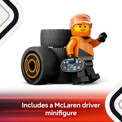LEGO City F1 Driver with McLaren Race Car Toy with a Driver Minifigure