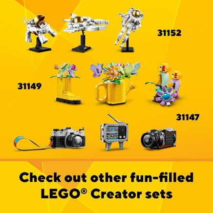 LEGO Creator 3-in-1 Retro Roller Skate Toy (31148) – Build Roller Skate, Mini Skateboard, or Boom Box – Creative Gift for Kids Ages 8+, Skaters, Boys & Girls