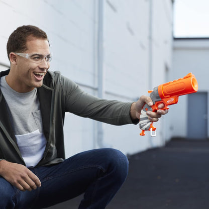 Nerf Fortnite Flare Dart Blaster, Break-Open Dart Loading, Includes 3 Mega Darts That Whistle Through The Air, Pull-Down Priming Handle