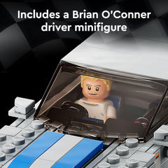 LEGO Speed Champions 2 Fast 2 Furious Nissan Skyline GT-R (R34), Race Car Toy Model Building Kit, Collectible with Racer Minifigure