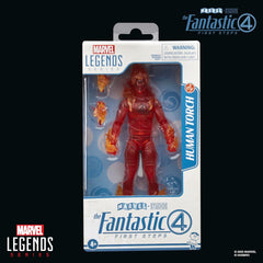 Marvel Legends Series Human Torch, The Fantastic Four: First Steps Johnny Storm Movie Collectible 6 Inch Action Figure